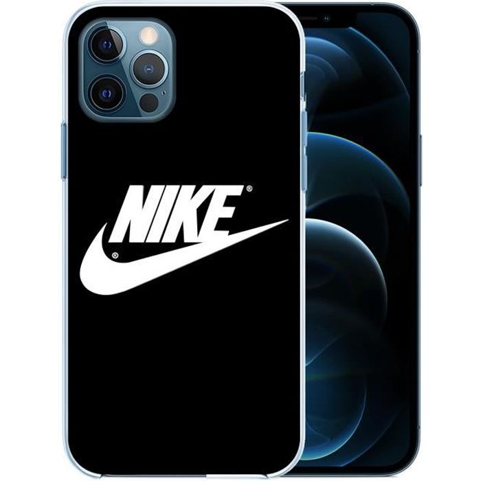 Coque pour iPhone 12 PRO MAX - Nike Logo Noir. Accessoire telephone