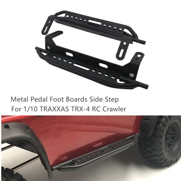 Plaque de marche latérale de panneaux de pied de pédale en métal pour 1-10 TRAXXAS TRX-4 T4 RC Crawler #