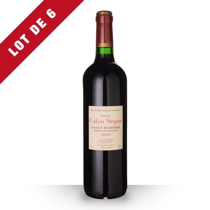 Lot de 6 - Château Calon-Ségur 2007 AOC Saint-Estèphe - 6x75cl - Vin Rouge