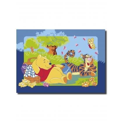 WINNIE L'OURSON PICNIC multicolor 95x133, par Winnie, Tapis pour enfant