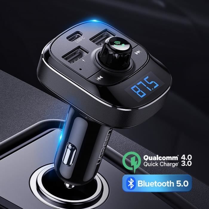 Ugreen PD chargeur de voiture Charge rapide 4.0 3.0 FM transmetteur Bluetooth mains libres FM modulateur - Type FM Transmitter