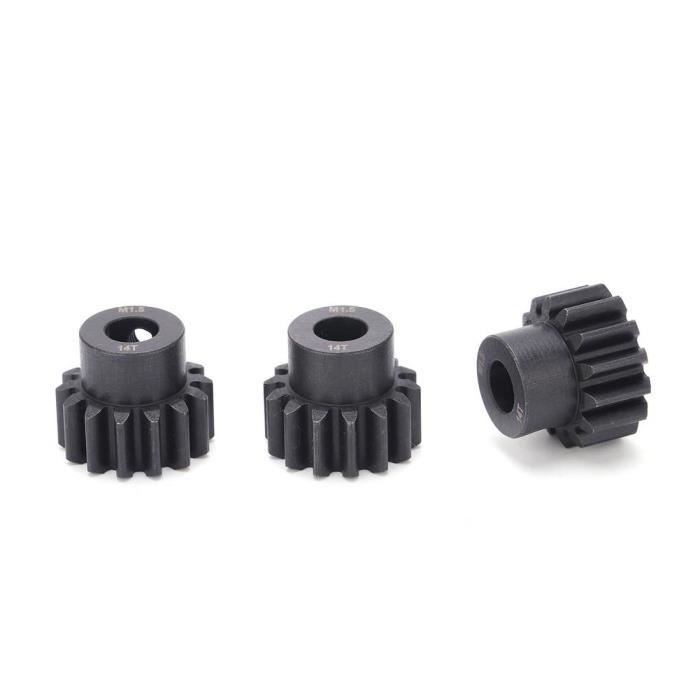 Engrenage moteur M1.5 8mm 3 pièces M1.5 8mm 14T moteur de voiture en acier pignon pignon moteur pour 1/5 1/6 RC arbre de moteur de