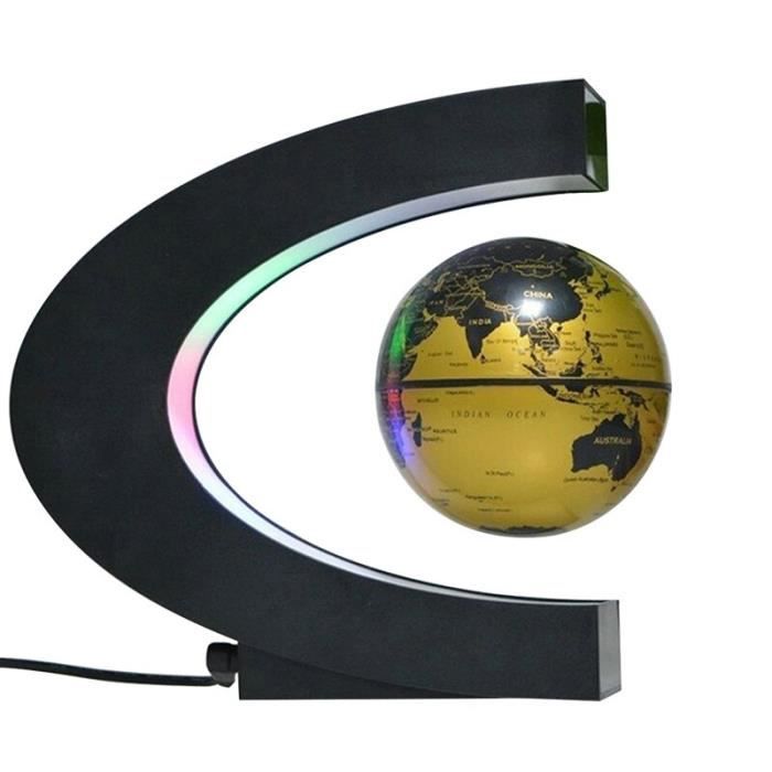 Couleur OR Lampe Led en levitation magnetique, Globe de la c