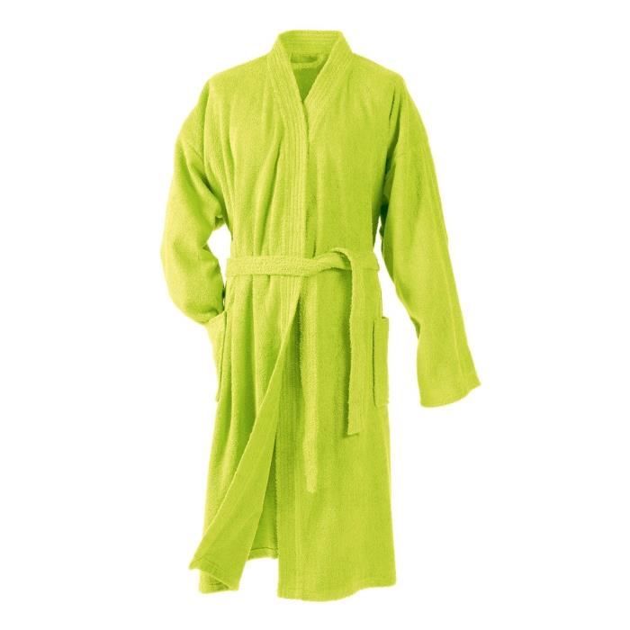 DOUCEUR D'INTERIEUR Peignoir kimono éponge 100% coton Vitamine anis