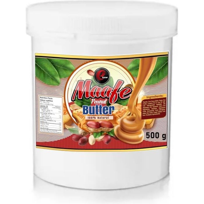 Beurre de cacahuètes - sélection panafricaine - 500g