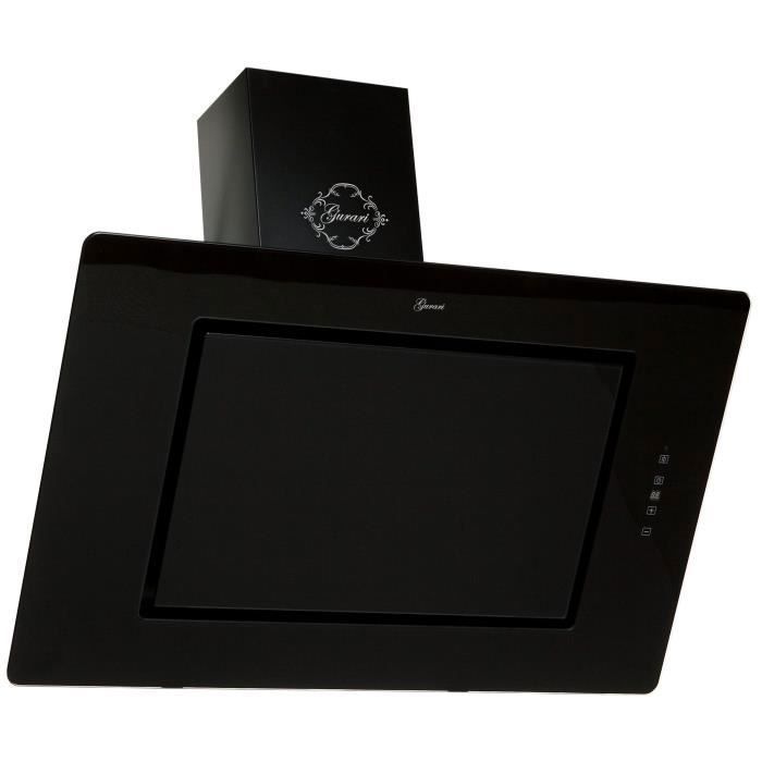 GURARI Hotte à tête libre GCH S 155 BL 90 Prime Hotte aspirante de luxe 90 cm, verre noir