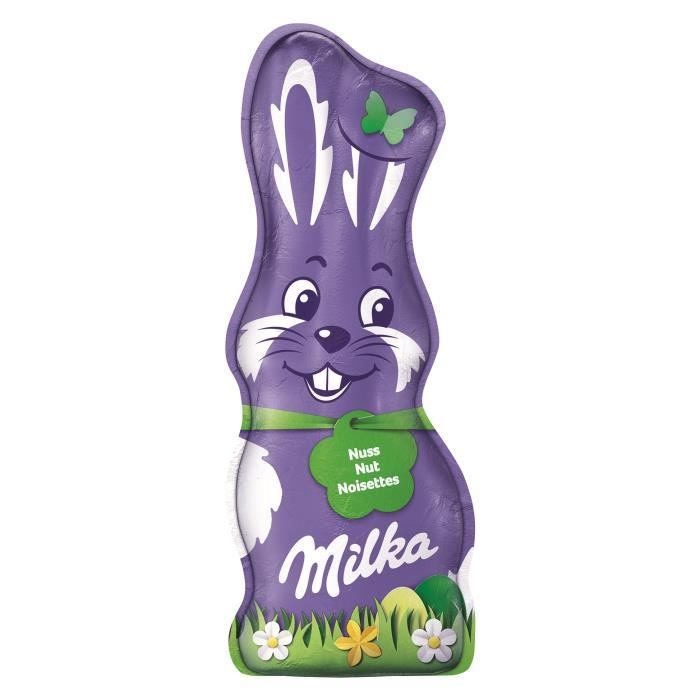 3x Milka lapin de Pâques Chocolat Noisettes 95g