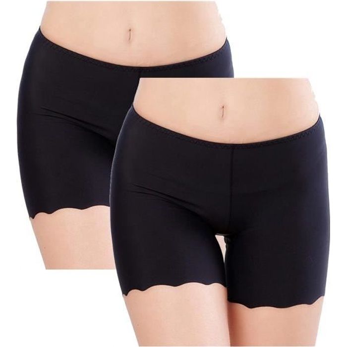 Lot de 2 shorts extensibles sans Couture- short Cycliste extensible - Leggings Court - Slip Boxer sous-Vêtements pour Robe et jupe