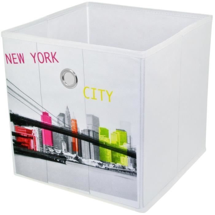 Panier De Rangement Pliable Salle De Bain Déco New York Pop Art Pont De Brooklyn 12cm