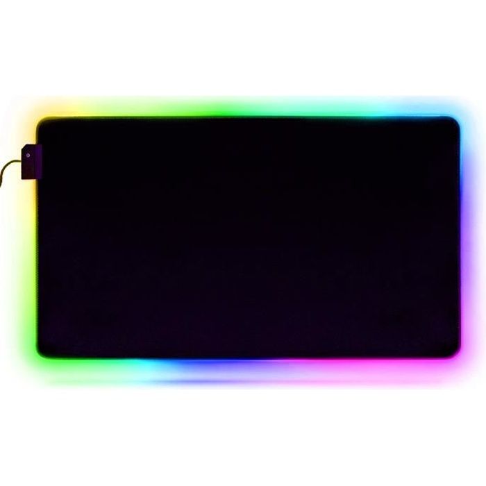 Tapis de souris gamer XL LED RGB