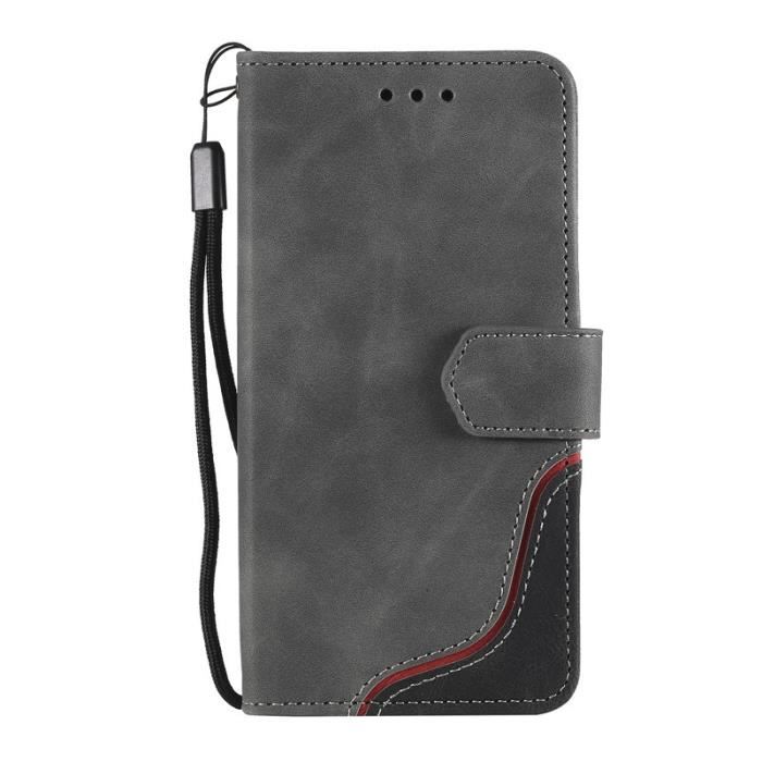 Etui pour SONY Xperia 1 II Gris Housse En Cuir Pu Portefeuille SONY Xperia 1 II