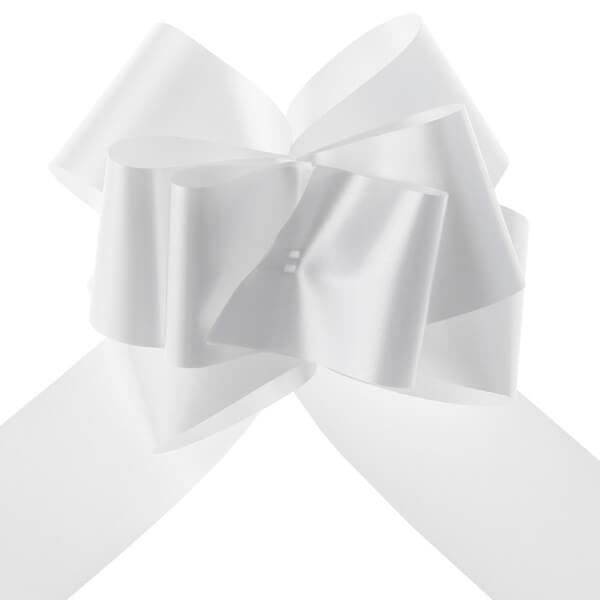 RF/70174 (x5) Noeud automatique blanc décoration voiture, 50mm