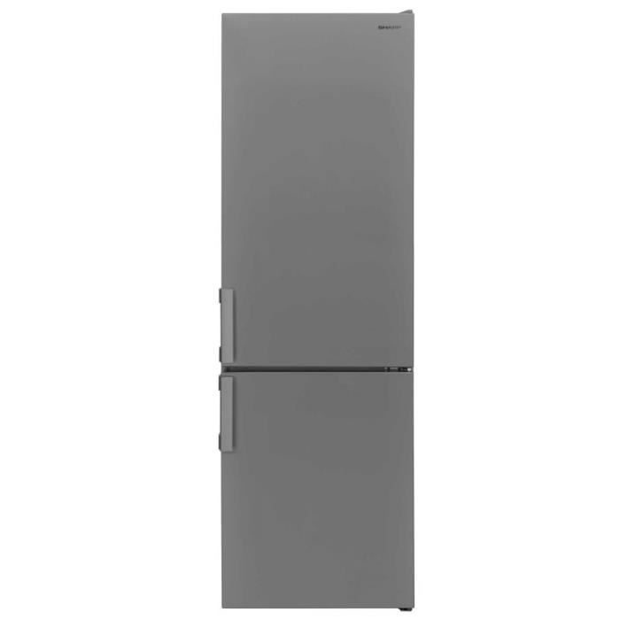 SHARP Réfrigérateur Frigo Combiné Pose Libre 268L Froid Nano Frost 59,5 Gris
