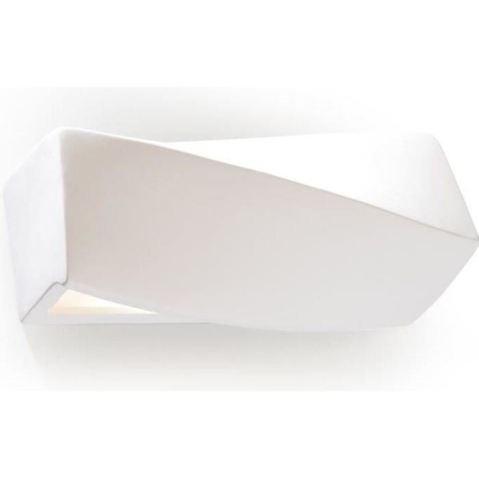 Applique Murale Céramique SIGMA MINI Lampe Murale Moderne Design pr Chambre Salon Escalier Couloir - Blanc