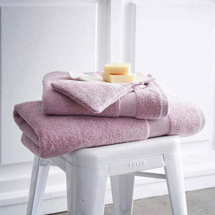 Serviette de toilette unie 100% coton 600 gr/m2 50x90cm AQUARELLE