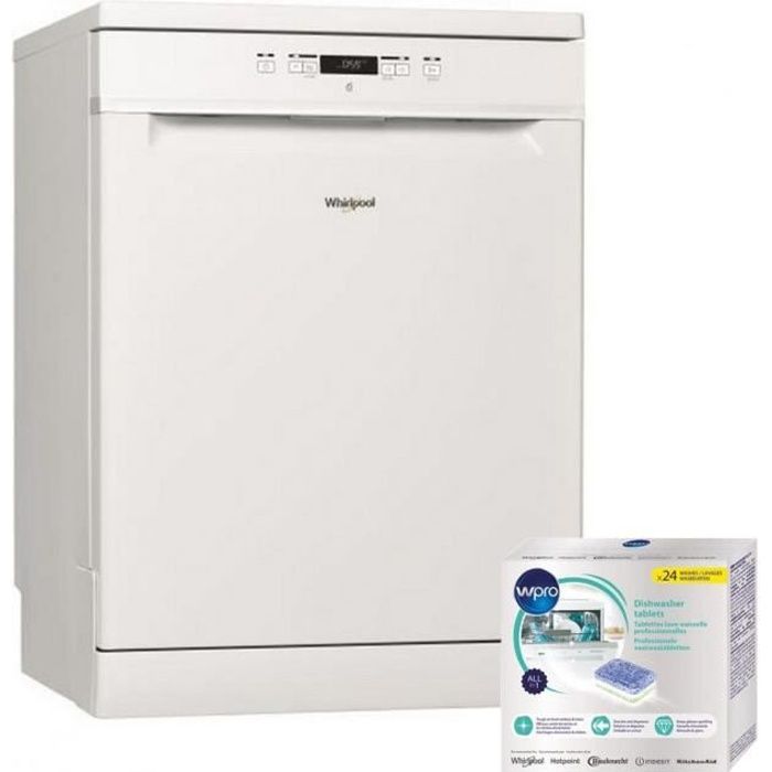 WHIRLPOOL LAVE-VAISSELLE posable blanc 46dB 14 couverts 60cm 8 programmes