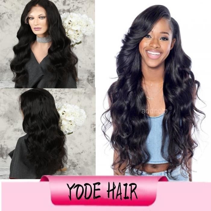 Cheveux humains 360 Lace Frontal Wigs Perruque de vague lâche de cheveux brésiliens de couleur naturelle cheveux remy 24-