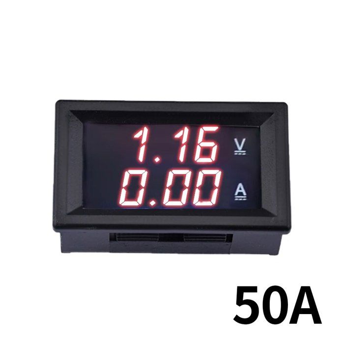 5 Voltmètres Numériques LED DC 5-120V - Mini Affichage 0,56", Pour Voiture, Moto, Bateau (Rouge) - 4