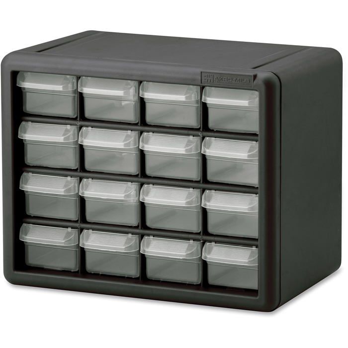 Organisateur De Rangement Vintage Akro Mils - 24 Tiroirs En Métal Bleu - Pour Petites Pièces