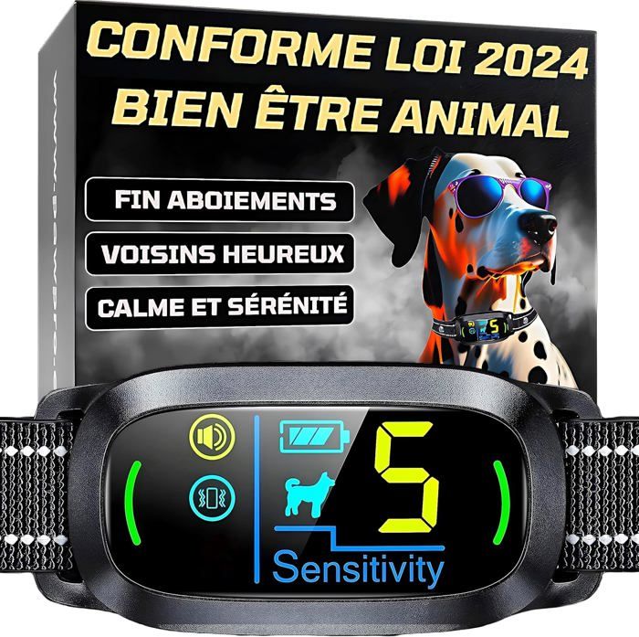 Meilleurs prix pour Collier Anti Aboiement Chien | Conforme Nouvelle Loi 2024 Bien-Être Animal | Intelligence Artificielle, Détection D’Aboiement, Écr