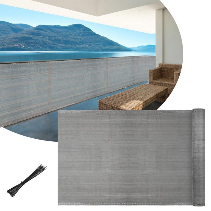 WOLTU Brise-Vue Jardin 1x20 M – Filet Occultant PEHD 180 G/m² Vert, Anti-UV & Résistant Aux Intempéries + Attaches Offertes
