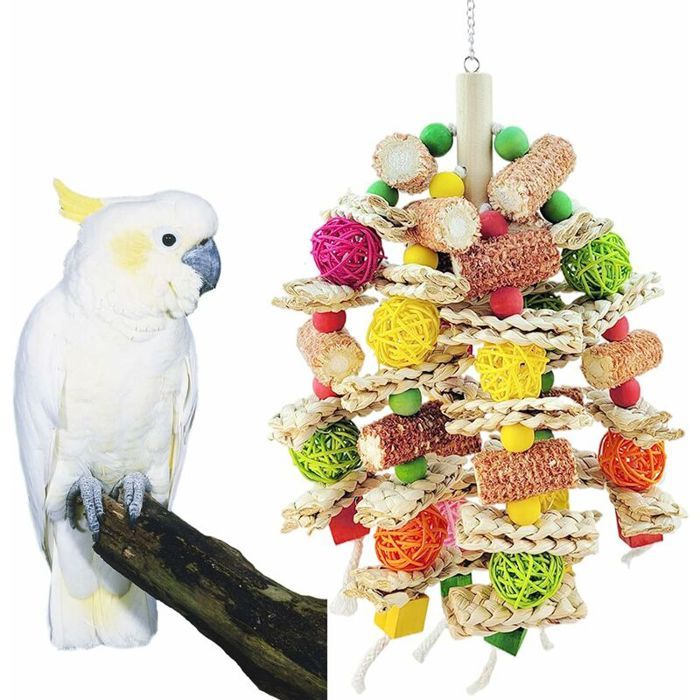 Meilleurs prix pour Jouet à Macher en Bois pour Grand Perroquet Pour Cage de Perroquet