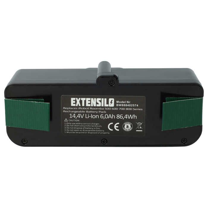 vhbw Batterie compatible avec iRobot Roomba 614, 615, 640, 652, 665, 670, 671, 675 aspirateur, robot électroménager (5200mAh, 14,4V, Li-ion