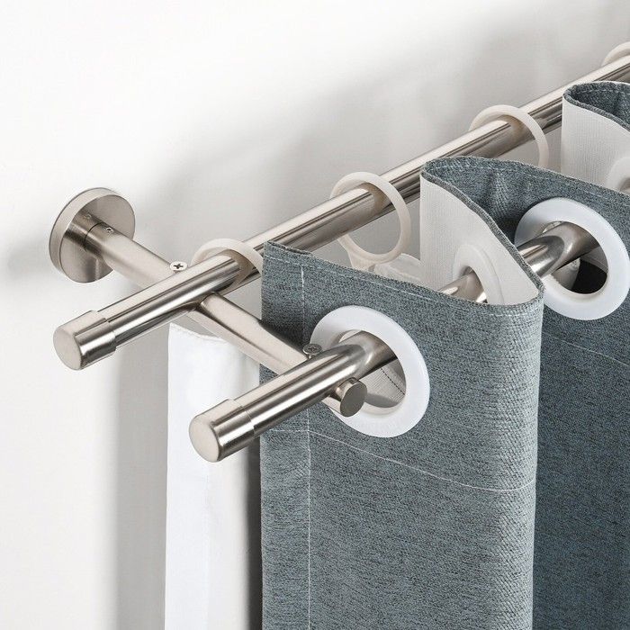 Tringle à rideau - CTLITE - 20 mm - Acier inoxydable - 200 cm - Design contemporain