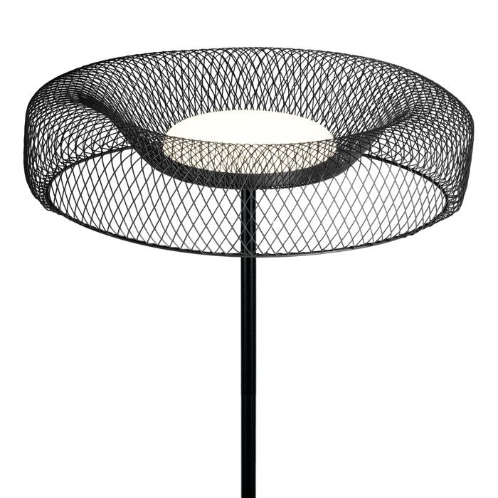 OSRAM Lampadaire DECOR Mesh Métal Noir maillé LED intégrée 18. 5W 1200lm 3000K Câble textile OSRAM Lampadaire DECOR Mesh Métal Noir maillé LED intégrée 18. 5W 1200lm 3000K Câble textile