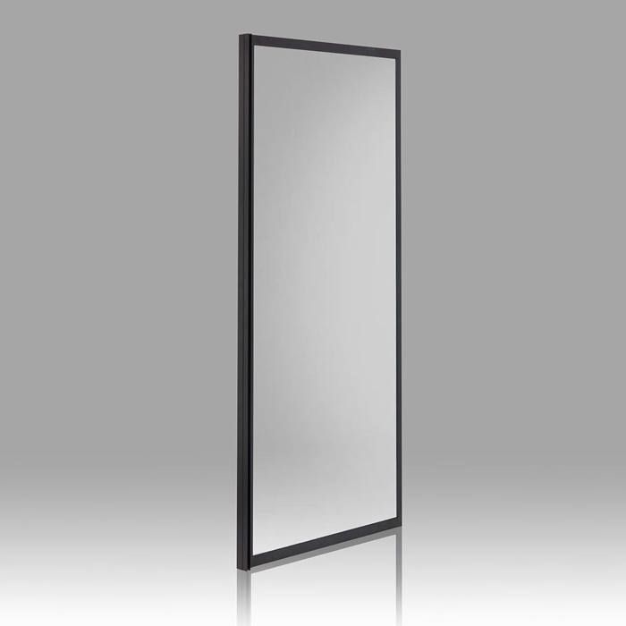 PAROI FIXE NOIR MAT 70 CM AVEC VERRE TRANSPARENT CITY