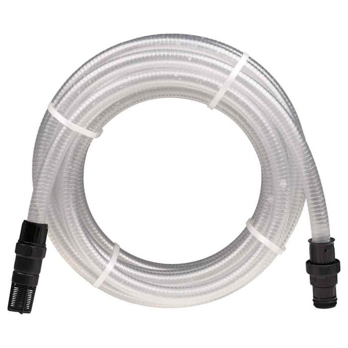 Tuyau d aspiration avec raccords en PVC transparent 1 10 m PVC
