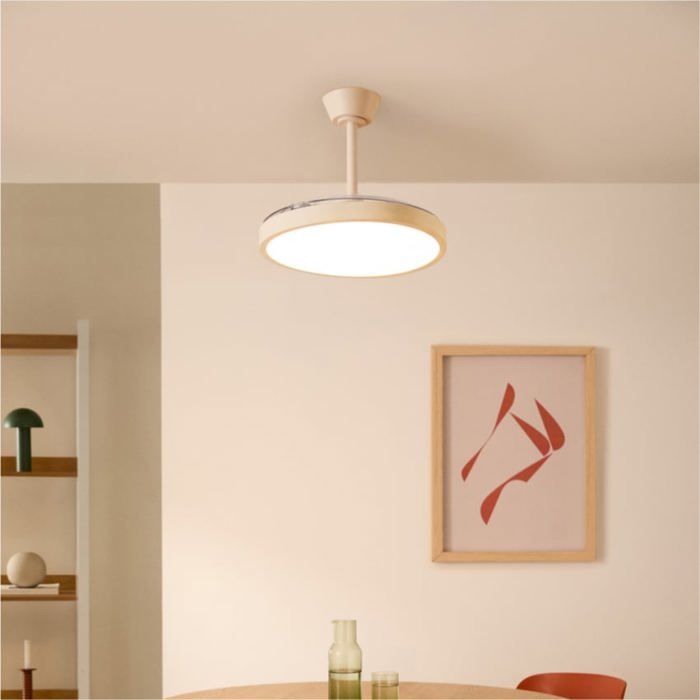 Ventilateur de plafond - Create - WIND CLEAR STUDIO - Silencieux - Pales rétractables - LED