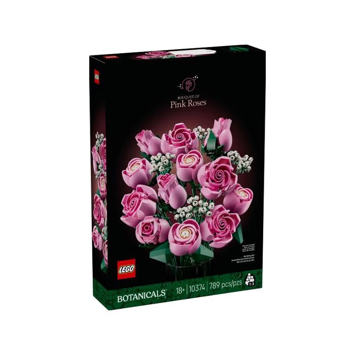 Set de construction - LEGO - 10374 - Bouquet de roses roses - 12 pièces - Pour adultes