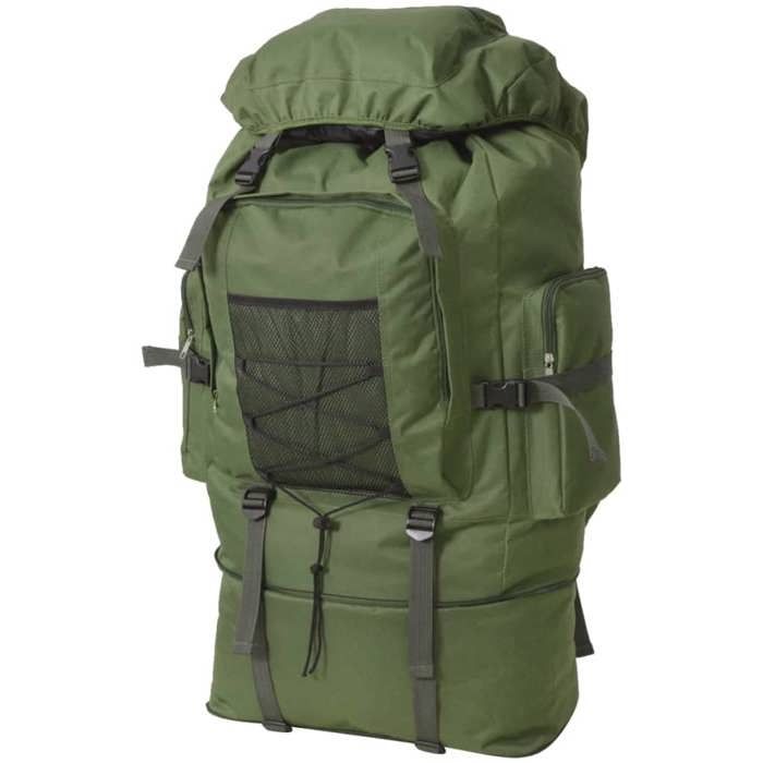 Sac à dos - vidaXL - Style armée - 100 L - Vert - Imperméable