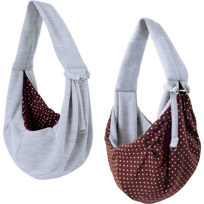 Porte-écharpe chien chat sac papoose réversible mains libres pochette souple fourre-tout chiot petit chien chat plein air