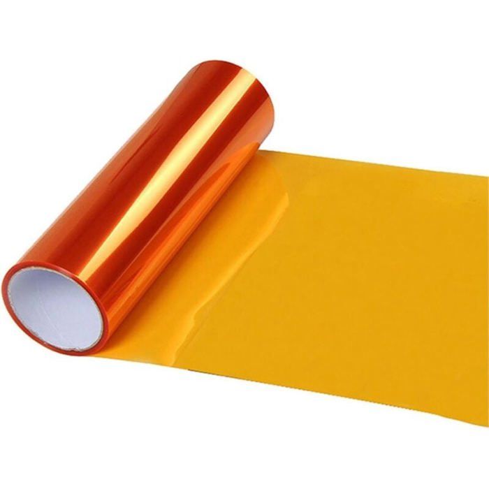 Film Teinté pour Voiture Orange Autocollant PVC pour Phares Lampes LED Résistant à la Chaleur 30CMx200CM