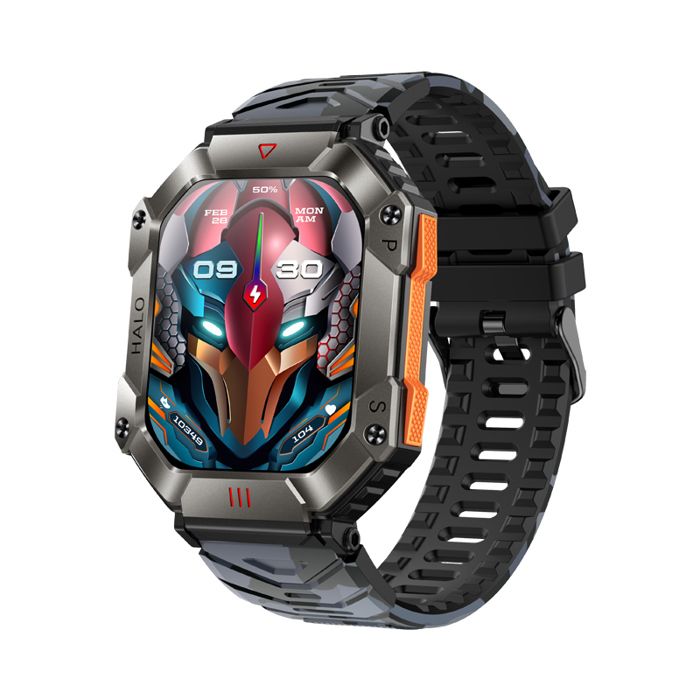 Montre intelligente multifonction - RNCYN - KR80 - Altitude - Pression dair - Boussole - 100+ modes sport - Appels BT