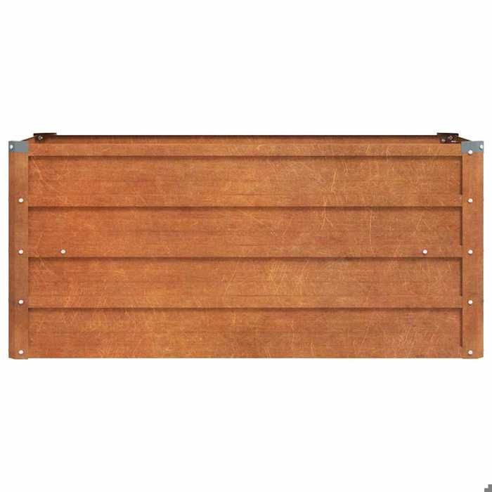 JILLS BAC A FLEUR - Cache-pot de jardin(1 PC) - Lit surélevé de jardin rouillé 100x40x45cm acier corten b4536601291032