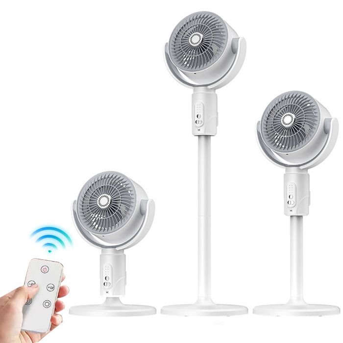 Ventilateur colonne sur pied réglable en hauteur – 430 CFM 90° oscillation auto + 180° vertical 5 vitesses 27dB minuterie