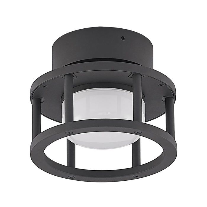 Plafonnier extérieur - Lucande - luminaire de plafond extérieur - Aluminium - gris foncé