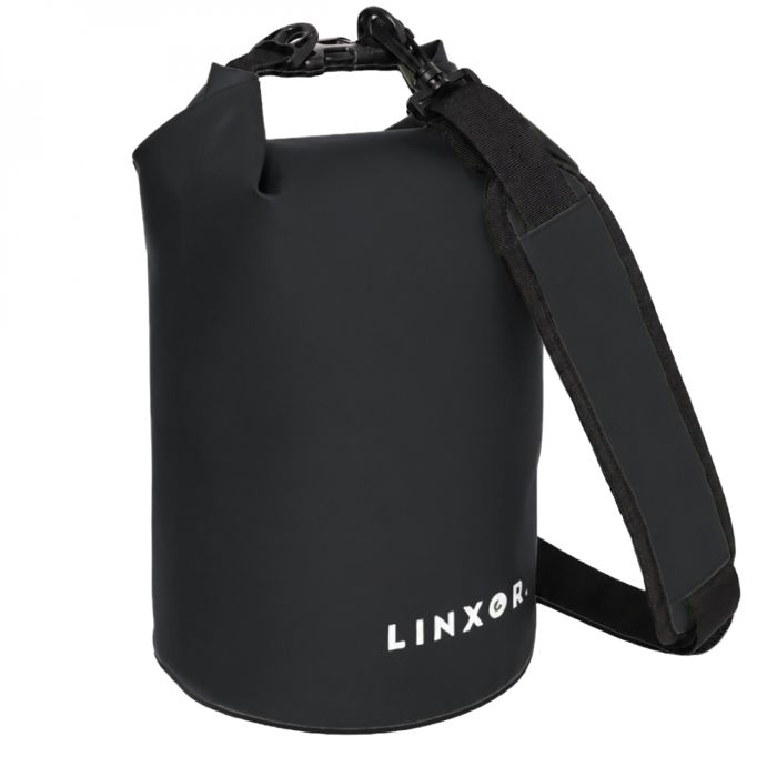 Sac à dos étanche réglable pour sport nautique bateau plage randonnée imperméable - 30 litres - Noir - Linxor
