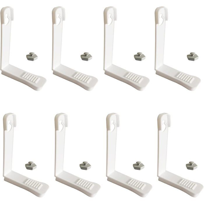 Pinces Drap-Housse Antidérapantes Fixation Sans Sangles Lot de 8 pour Matelas et Draps Blanc