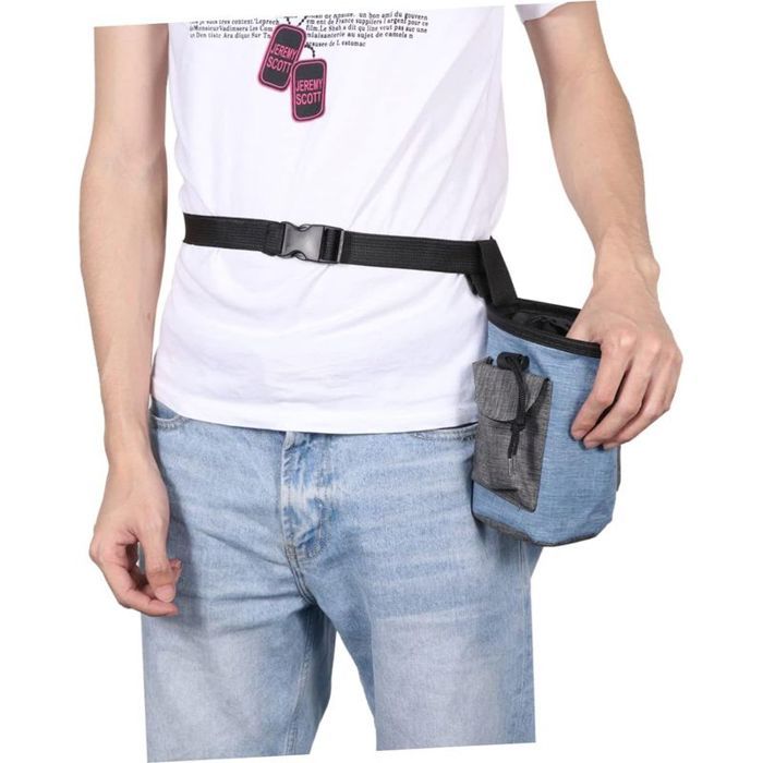 Pochette de récompense pour chiens - Rangement de snacks Sac de transport portable pour croquettes Étanche aux odeurs Cordon de