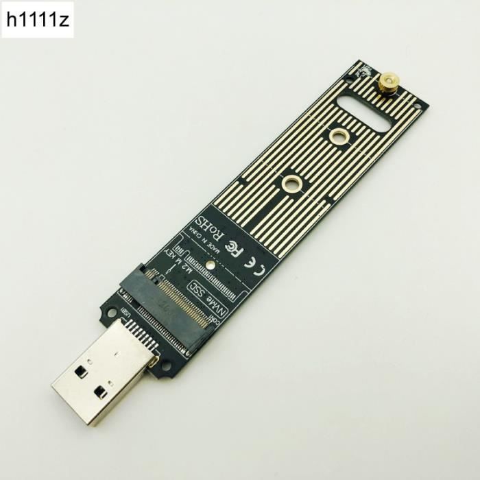 Adaptateur M.2 NVME SSD vers USB 3.1 Portable M2 SSD vers lecteur de carte  USB 3.0 