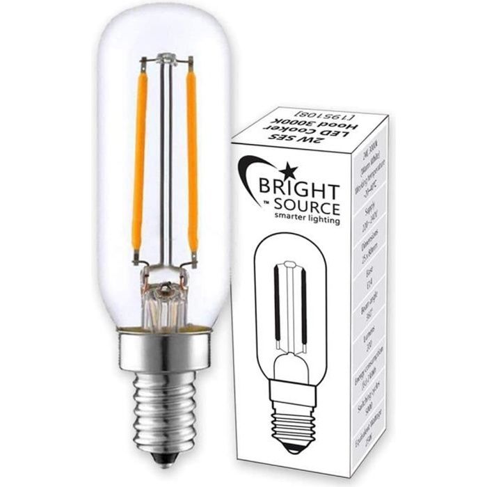 Ampoule pour hotte aspirante 3w LED SES E14 Petit vis Edison. Blanc chaud  3000 K Remplace des ampoules incandescantes 40w. - Cdiscount Maison