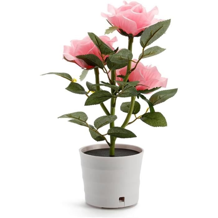 Guirlande Lumineuse à LED En Forme De Roses - Lampe De Bureau - Bonsaï - Lampe De Chevet - 24 LED - Fonctionne Avec Piles