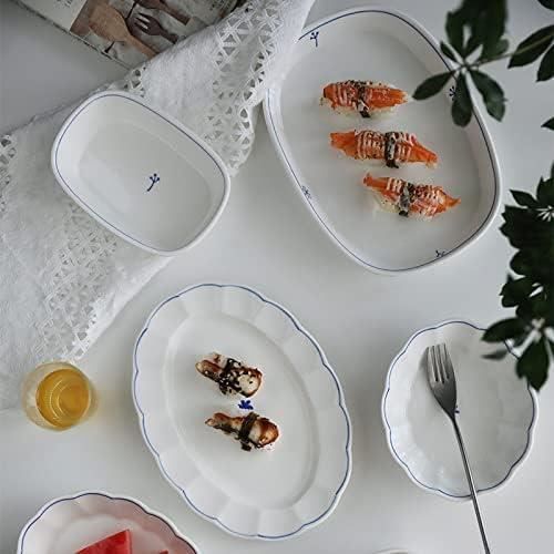 Assiettes Apéritives En Céramique - Format L 18,5x9,4cm Ou S 16,5x9cm, Vaisselle élégante Pour Salades Et Snacks