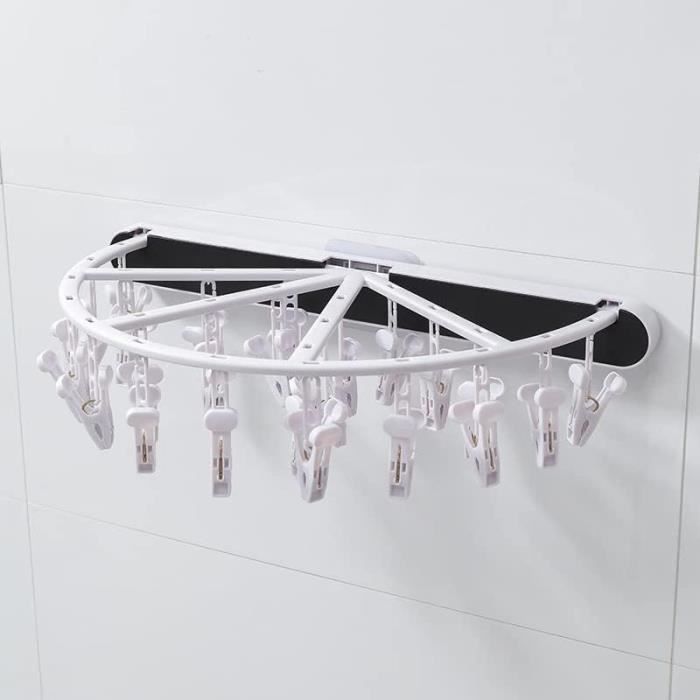 30 Clips Pour Cintres Velours Otylzto - Pinces Pantalon Jupe Noir