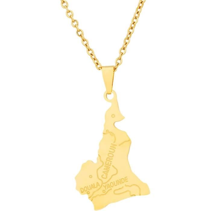 Collier Ras Du Cou Avec Pendentif Carte Venezuela - Bijou Ethnique Acier Inoxydable - Cadeau Culturel Pour Hommes Et Femmes