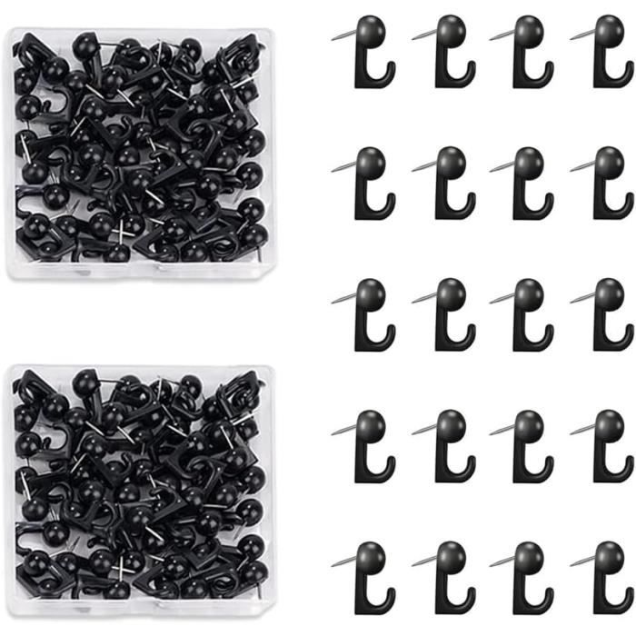 Lot De 100 Crochets À Punaise Transparents En Forme De Boule, Cintres À